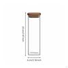 Borosilicate Glass Jar Square Canister Easy to Clean Pantry for Cafe 6060mm