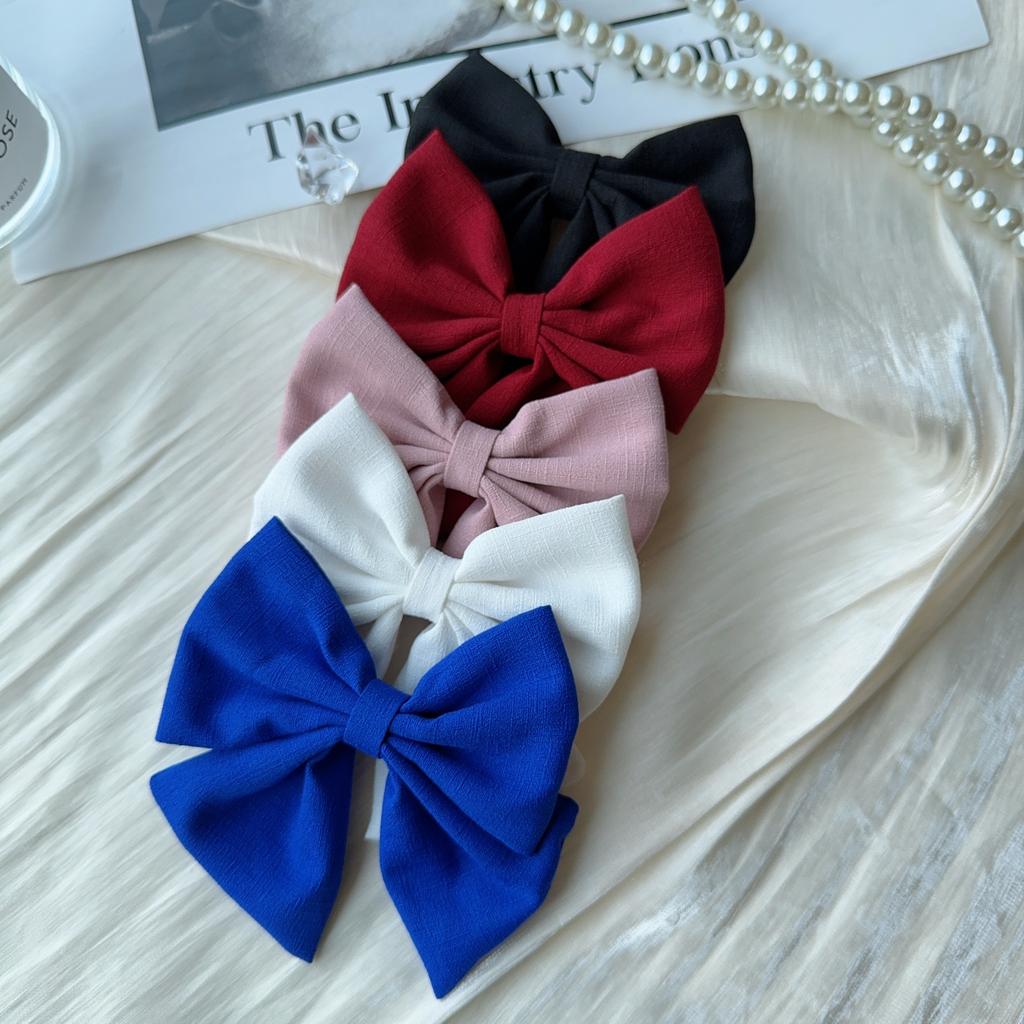 5PCS/Lot Solid Color Grosgrain Ribbon Hair Bows Boutique Hair Clip For Girls Hairgrips New Headwear Kids Hair Accessories Gift