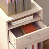 Office Pedestal Unit on Wheels with Drawer Cupboard and Niche for Documents and Suspended Files 40 x 35 x 60 cm Oak