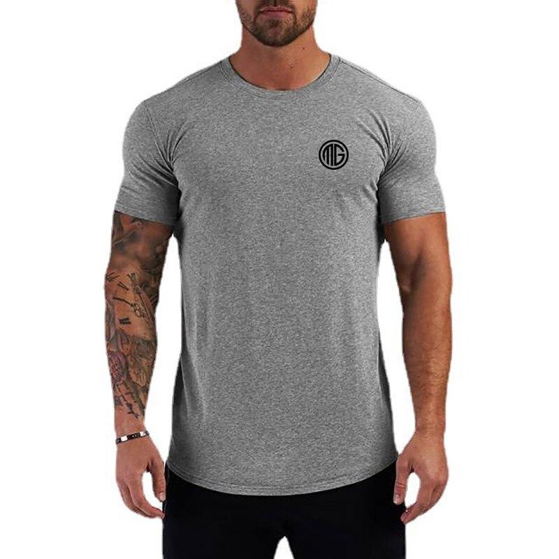 Muscleguys Cool Thin Short Sleeve Men's Summer Breathable Sports Leisure Fitness T-shirt