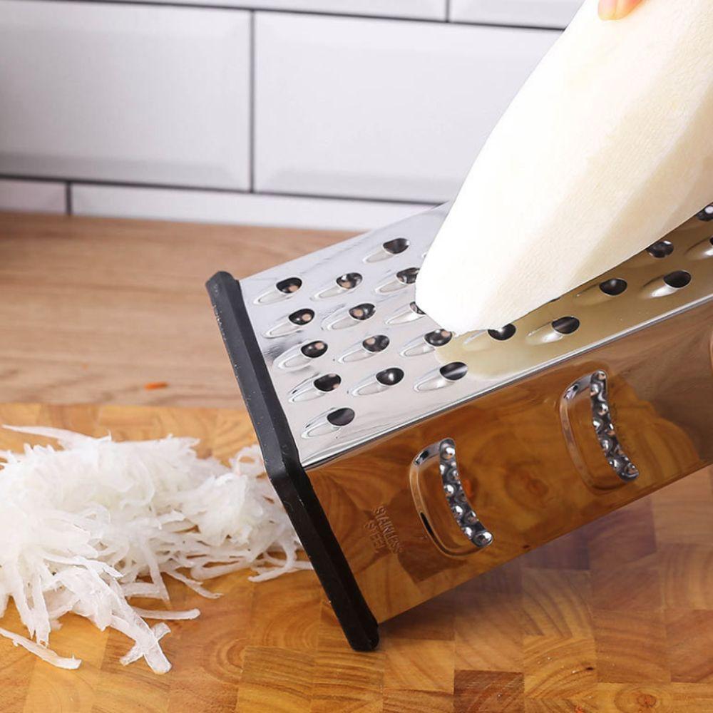 Standing Vegetable Slicer Box Stainless Steel Vegetable Zester 4-Sided Cheese Grater Tower  Fruit