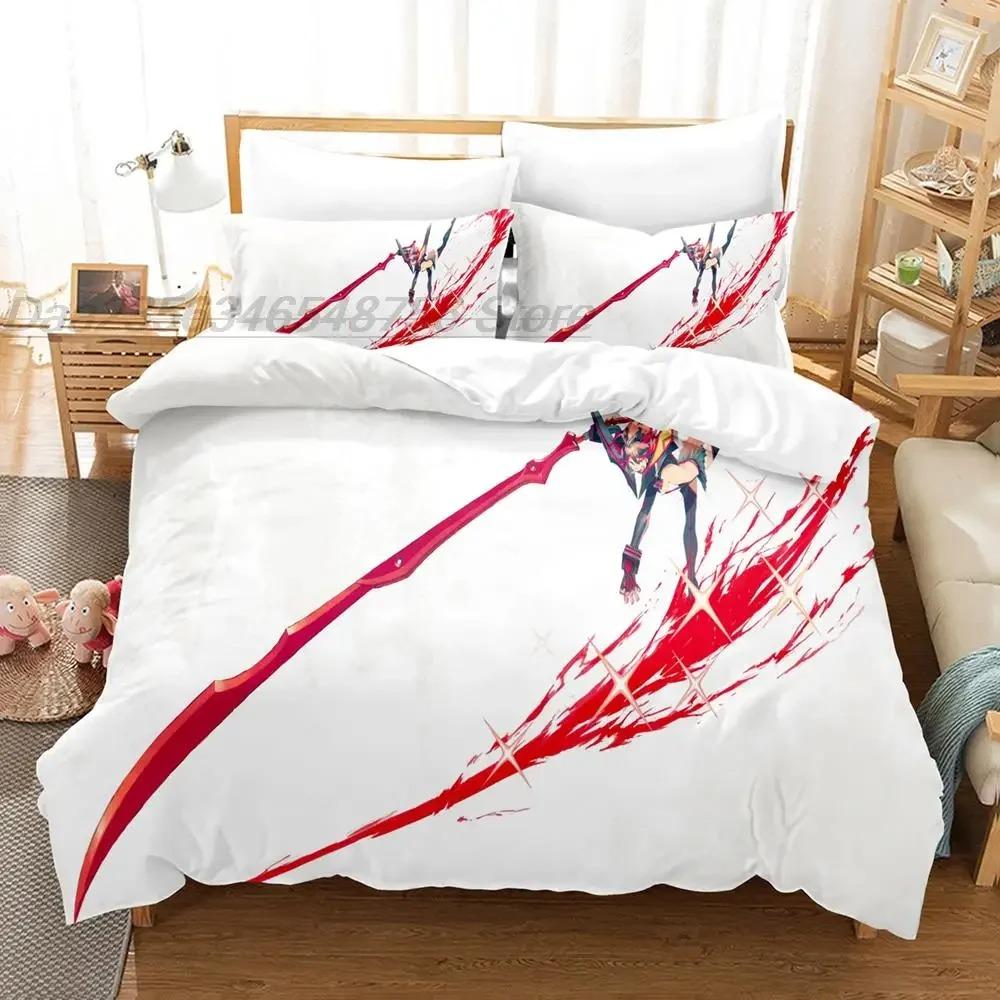 Fashion KILL La KILL Bedding Set,Duvet Cover Comforter Bed Set Quilt Cover Pillowcase,King Queen Twin Size Boys Girls Adultse