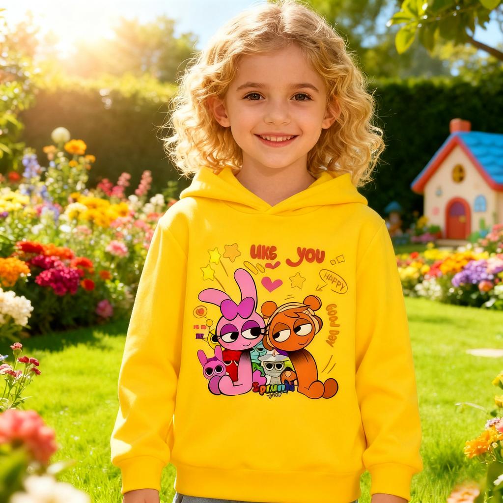 Hot-selling Music Rhythm Box Children's Hoodie for Autumn and Winter, Warm and Comfortable, Casual and Soft Children's Wear