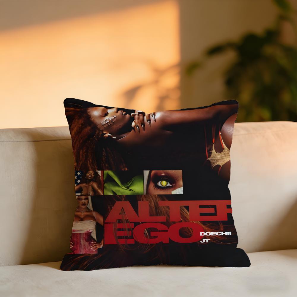 

Doechii Album Cushion Cover Cozy Velvet Throw PillowSoft Warm Cushion For Sofa Bed 30x30 cm