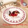 Cartoon Animal Pattern Circular Carpet With Water Wash For Kids Bedroom And Lounge Area