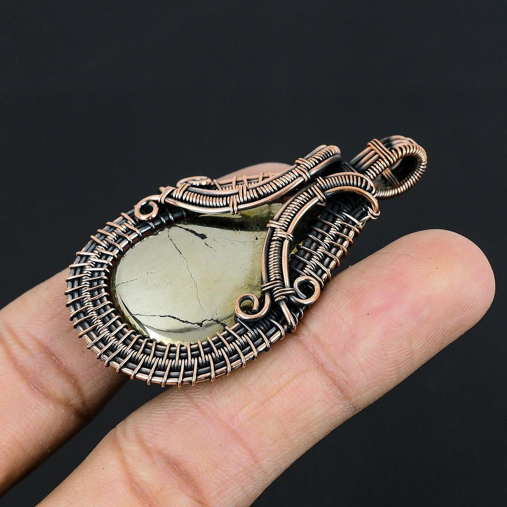 Marcasite Jewelry, 999 Copper Wire Wrapped Pendant Handmade Gemstone Jewelry, Gifts For Wife Brand New Pendant