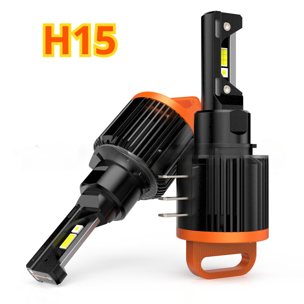 2PCS H15 LED Bulb Headlight Lamp 72W 6000K High Bright GT7 H7 LED No Canbus Error Headlights for VW Car Golf 6 Golf 7 12V