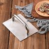 Stainless Steel Burger Patty Press Rectangular High-Grip Handle Donkey-hide Gelatin Press Professional Snowflake Crisp Presser