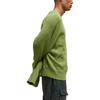Y-3 Solid Color Knitted Crew Neck Long Sleeve Sweater Unisex Sweater Green IP7713