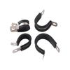 10Pcs Rubber Lined P Clips Wiring Hose Clamp Pipe Cable Mounting Fix Fasteners Hardware Electrical Fittings Water Pipe Bracket