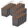 EcoFriendly Portable Kraft Paper Bag Shop Clothes Packaging Gift Bag (M 21 X 11 X 27.5cm)(Black )
