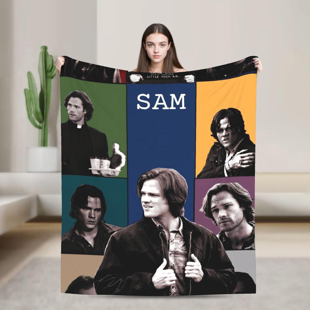 Movie Supernatural Evil Power Printed Soft Blankets Travel Plush Throw Blanket Print Home Decor Flannel Bedspread Sofa Bed Cover