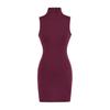 Elegant European & American French High Neck Sleeveless Dress - Waist-Cinching Tight Base Layer, Hip-Hugging Long Design for Spring/Summer
