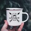 Bergmotiv Emaille-Tassen Campingbecher mit Henkel Trinkgeschirr Urlaub Wandern Lagerfeuerbecher Outdoor Wohnmobil Kaffeetasse Camper Geschenke