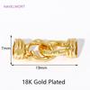 18K Gold Plated Pearl Clasps Fasteners,Brass Jewelry Clasps Connector For Bracelets Making,DIY Jewelry Making Accessories
