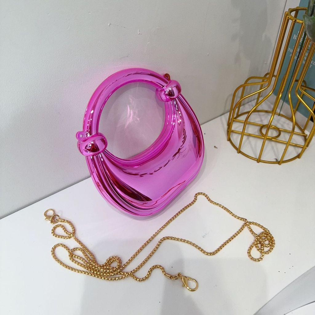 Mini Acrylic Shell Bag With Chain Strap For Daily Fashion And Kids