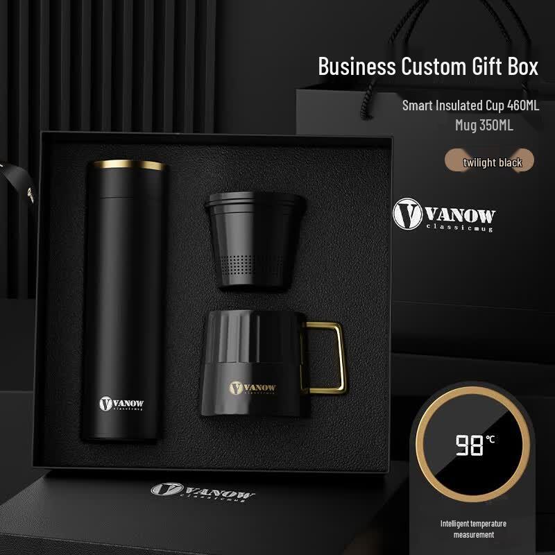 Vanow Smart Insulated Bottle & Ceramic Mug Gift Set