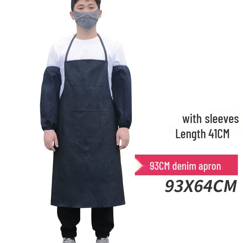 Unisex Thickened Denim Canvas Apron: Wear-Resistant, Anti-Stain, Ideal for Welding and Labor Protection