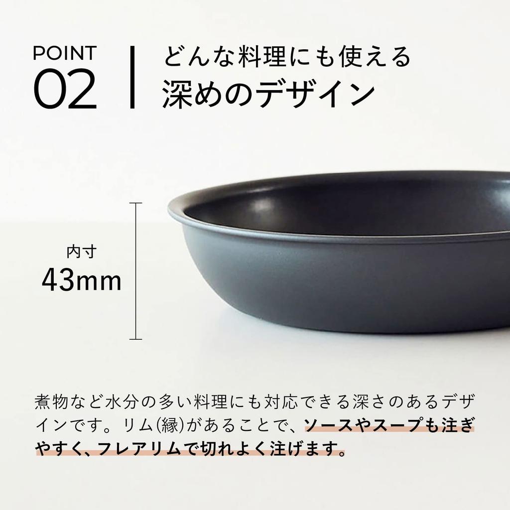 Meyer Midnight Frying Pan 20cm Aluminum IH Compatible Non-stick Coating MNH-P20 Black