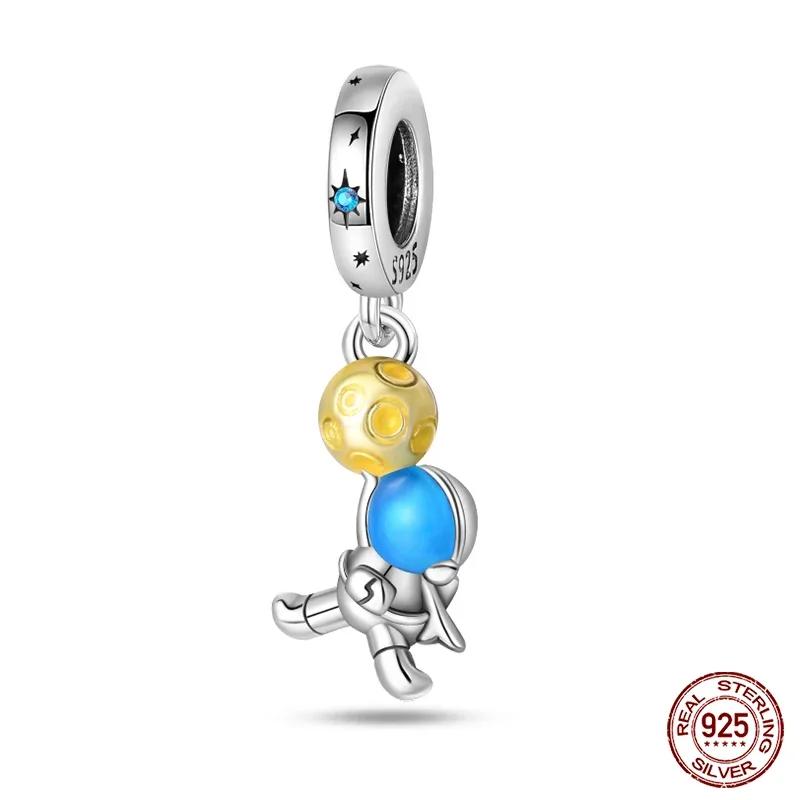 Kupfer Mode Weltraumreise Kollektion Rakete Astronaut Anhänger Perlen Passend 4mm Lochdurchmesser Armband DIY Schmuck