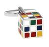 Igame Rubik'S Cube Cuff Links Muti-Color 3D Magic Cube Design Quality Brass Material Cufflinks For Men