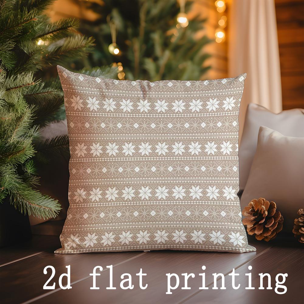 Home Decor Christmas Pattern Pillow Covers Suitable For Sofa Bedroom Car Pillow Cover Cushion Rectangular Back Cushion