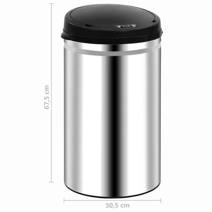 VidaXL Automatic Sensor Bin Waste Bin Rubbish Bin Recycling Bin Office Living Room Home 322693