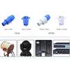10 Pc/bag Blue/White 20A 250V AC Power Plug Adapter Aviation Power Industrial Plug  Sound