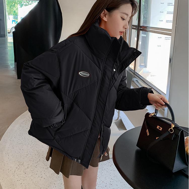 Neue Winter Damen Kurze Parkas Jacken Lässig Dick Warm Kapuzenmuster Mantel Weiblich Winter Oberbekleidung Lockere Jacke Parkas