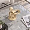 Festival Atmosphere Prop 3D Printed Skeleton Storage Tray Decorative Skull Desktop Organizer for Keys Jewelry Display Dish and Jewelry Unique Gothic