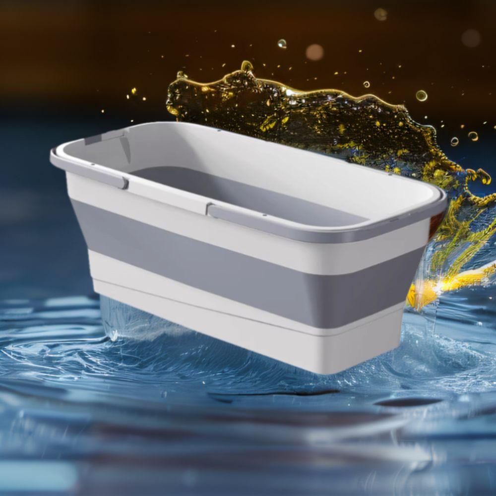 Rectangular Laundry Barrel Space-Saving Washing Basin Foldable Mop Bucket  Camping