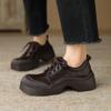 Sheepskin Retro Deep Mouth Women's Single Shoes 2026 Spring and Autumn New Round Toe Strap British Style Small Leather Shoes Workwear Shoes