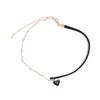 Lovely Black Red Heart Mini Asymmetry Chain Pearl Necklace Women Wedding Jewelry
