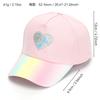 Children's Heart-shaped Sequin Hat  Girl's Fashionable Sun-protective Baseball Cap