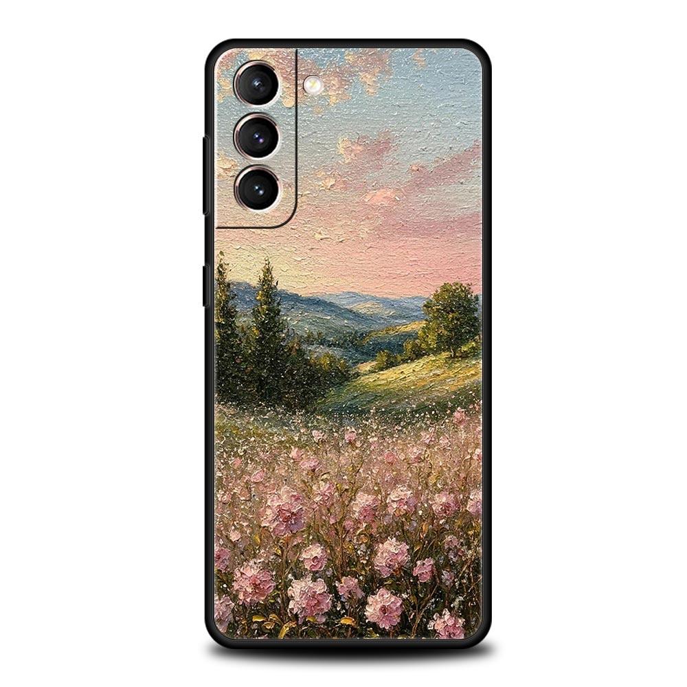 Claude Monet Garten Malerei Kunst Handyhülle Für Samsung Galaxy S26 Ultra S25 Plus S24 FE S23 S22 5G S21 S20 Hülle Schwarz Weich