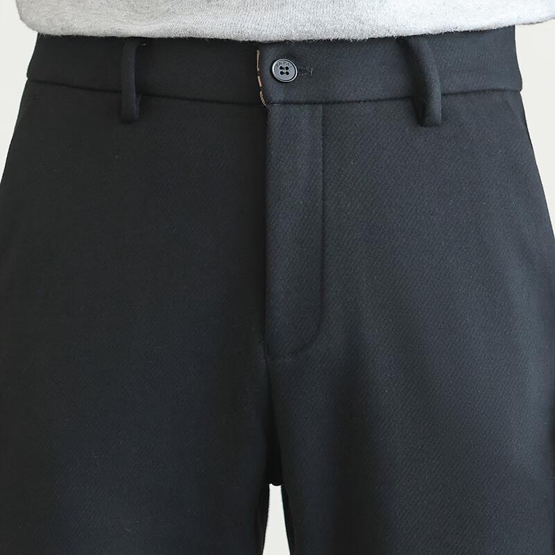 FAPAI Men's Wool Blend Anti-bacterial Business Casual Pants