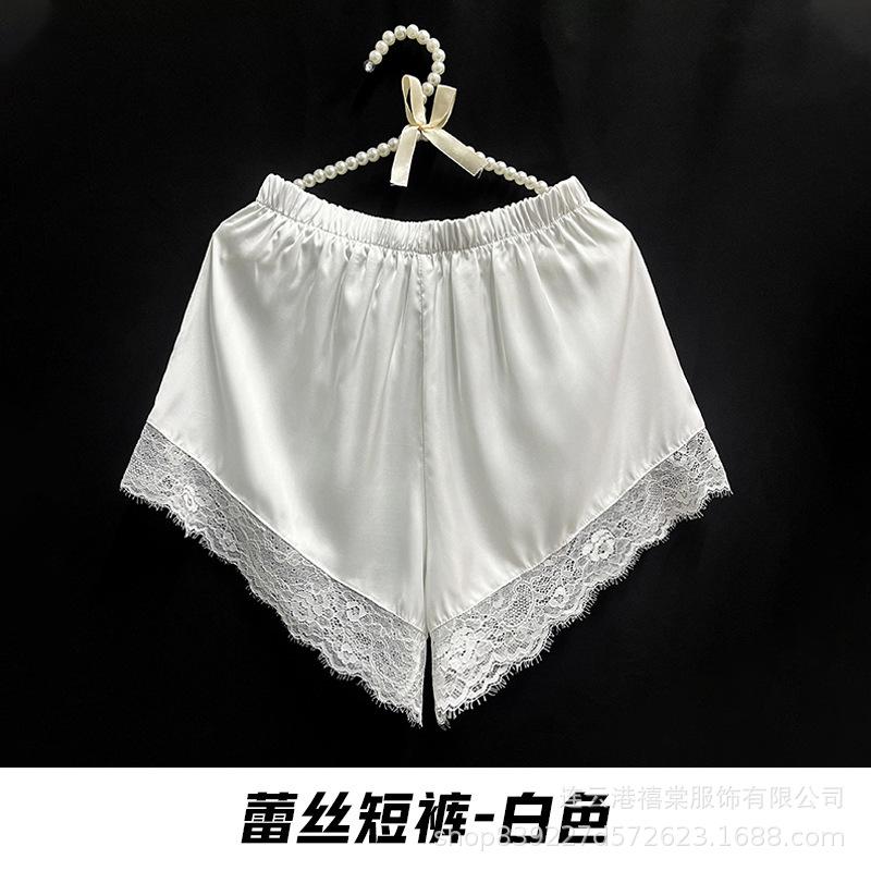Boyfriend style shirt sexy pajamas women's spring and summer ice silk pure desire thin nightdress loose large size loungewear set