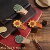 Vintage plant leather bookmark, magnetic bookmark, leather book clip, essential for students to read