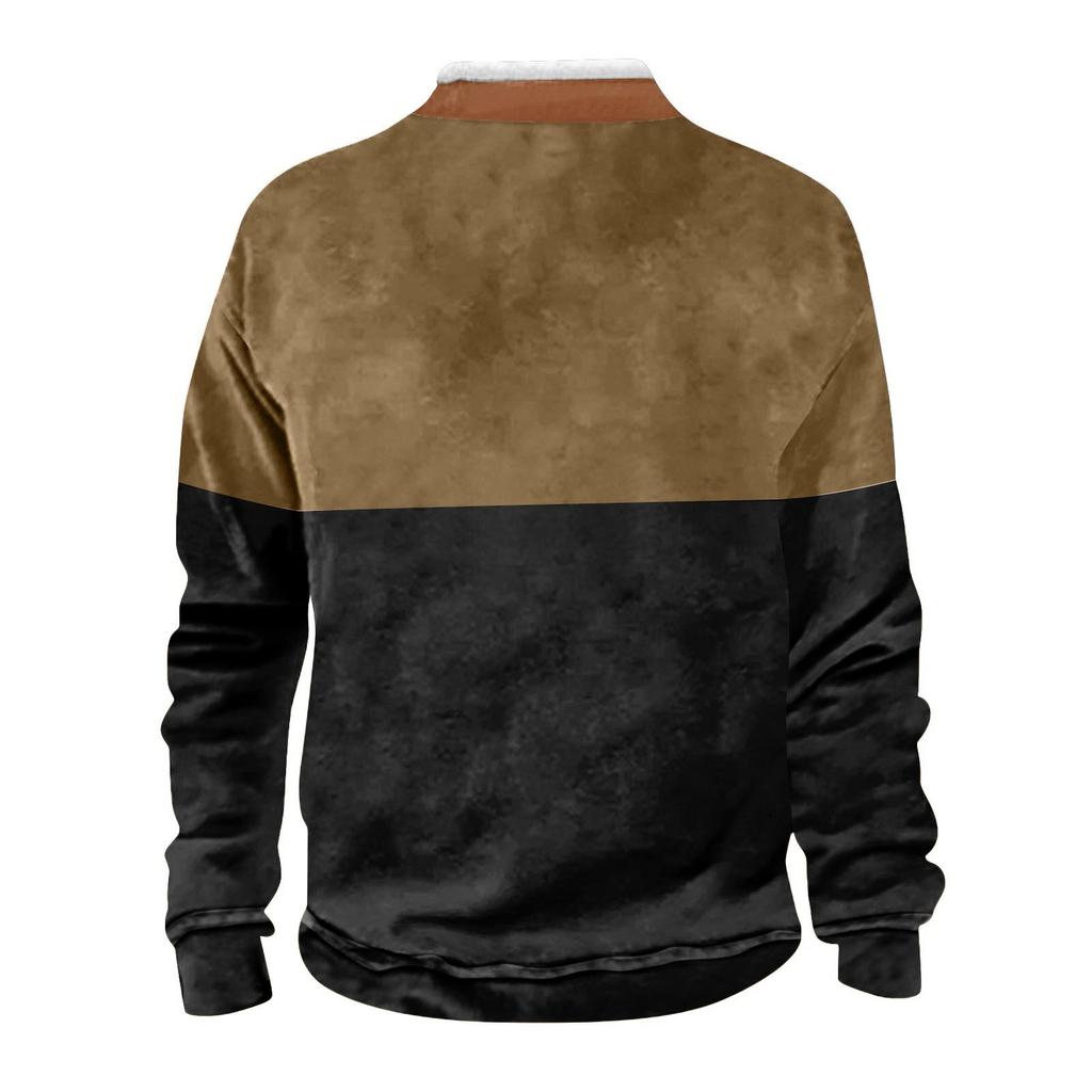 Men's Hoodie Loose Long Sleeves Round Neck