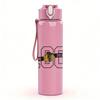 PC Number One Hundred Bold Text Print 750ml colorful plastic sports water bottle leakproof pop up lid with straw for outdoor work home use