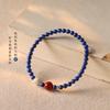 Original Design, Elegant and Refined, Delicate Lapis Lazuli Beads, Suitable for Stacking and Wearing On the Wrist, Exquisite and Simple Southern Red
