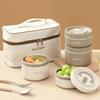 Insulated Thermal Lunch Box 2/3 Stackable Layers Adult Food Container Set for School Office Outdoor Picnic Meal Prep
