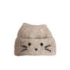 Cute cat ears knitted hat female autumn and winter sweet face small wool hat big head circumference warm ear protection hat