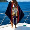 Lyon Football Crest Printed Beach Towel, Super Soft Microfiber, Perfect Gift Birthday, for Pool, Beach, Travel, for Family and Friends