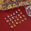 12 Grids 3D Luxury Nail Art Decorations Alloy Shiny  Gems Diamond Christmas Nail Charm Diy Nail Accessories