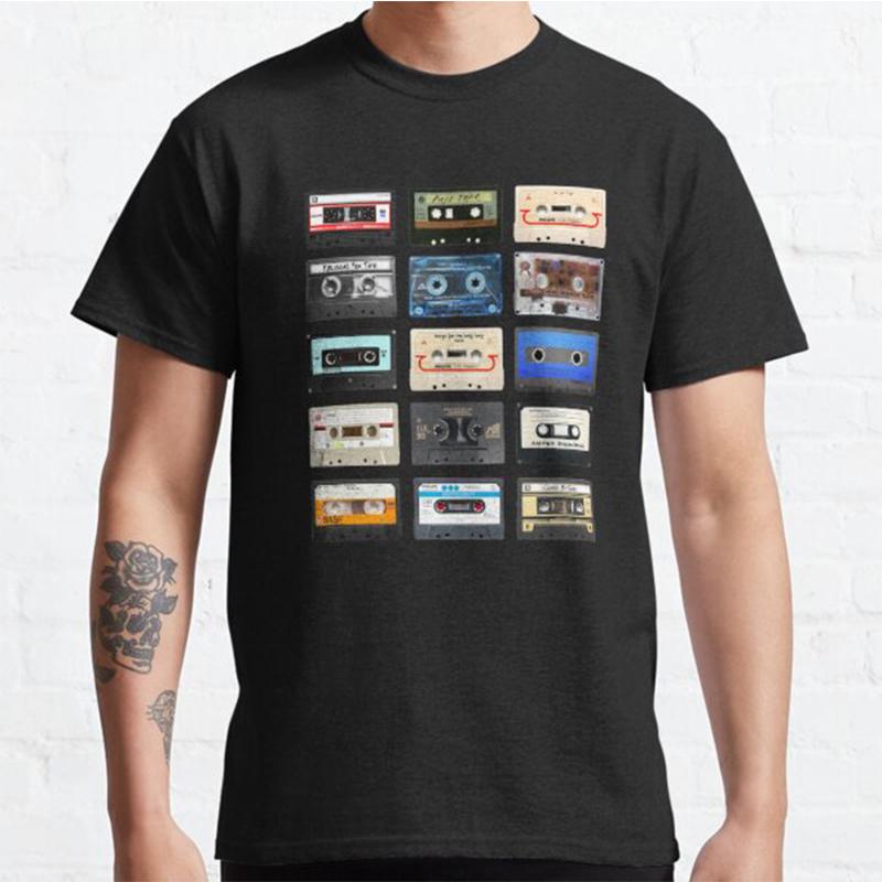 

Plus Size S-3XL Music Printed T-shirt Men s Tops Fashion Clothes Tees S чёрный