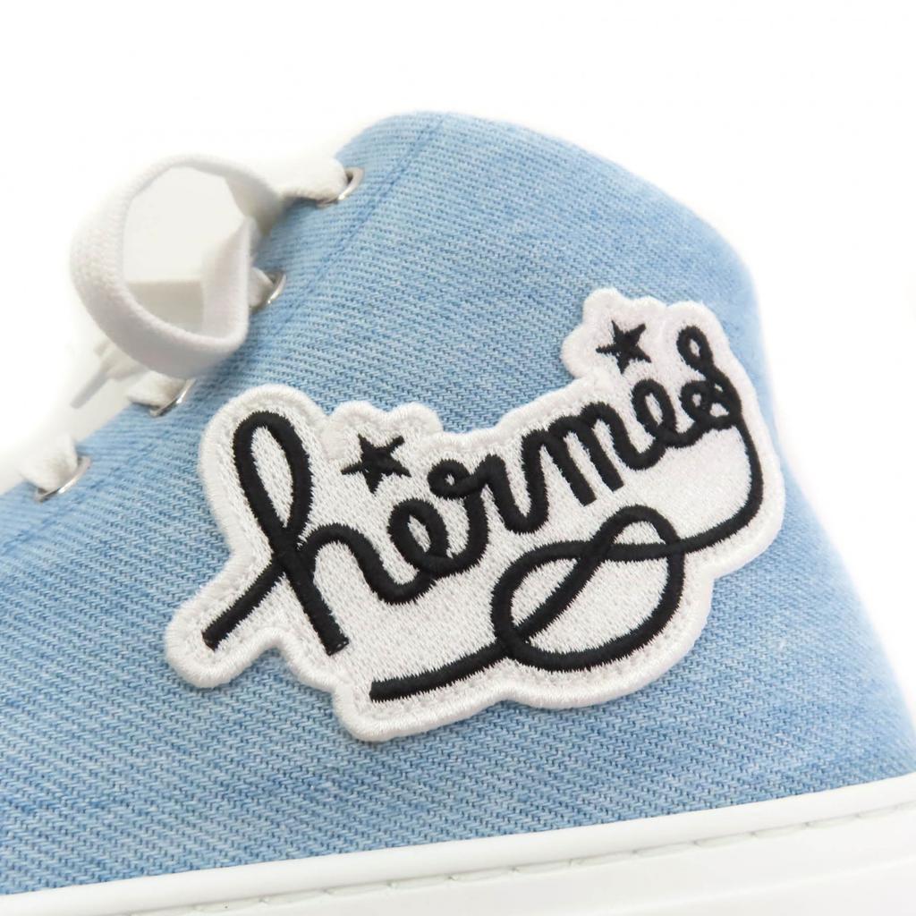 Pristine HERMES High cut sneakers Iriko Indigo denim Women 37 YZ064379 Used