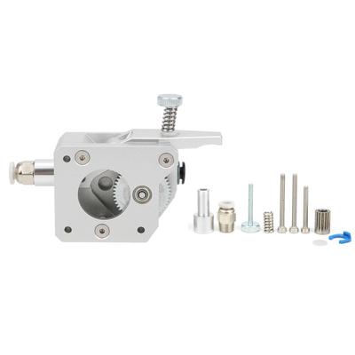 Dual Drive Gear Extruder Vollmetallkörper 1,75mm Verbrauchsmaterial für 3D-Drucker (Silber) Rechte Hand