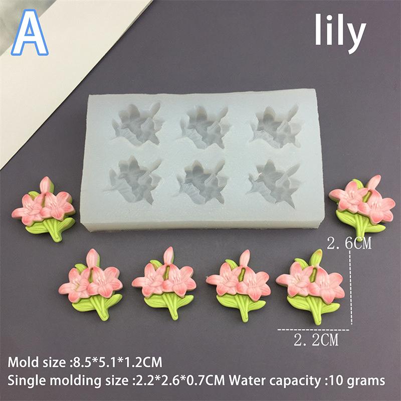 Moule en Silicone Fleur Bricolage Gâteau Fondant Sucre Moule de Cuisson Fait Main Bougie Savon Plâtre Résine Artisanat Outils de Fabrication