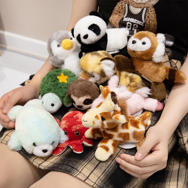 Penguin Series Animal Red Panda Standing Shoulder Decorative Pendant Plush Toy